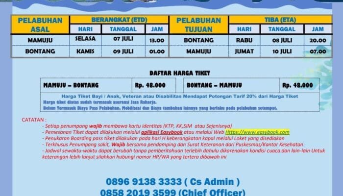 Catat Jadwalnya! Ferry Voyage 19 Siap Layani Pelayaran Mamuju–Bontang Awal Juli