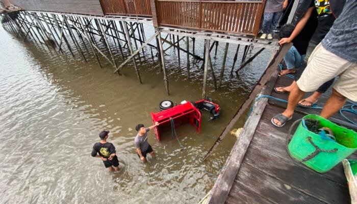 Motor Tiga Roda di Bontang Kuala Kembali Tercebur ke Laut