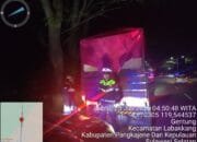Blue Light Subuh di Jalan Poros Pangkep–Pare, Polisi Ingatkan Bahaya Parkir di Bahu Jalan