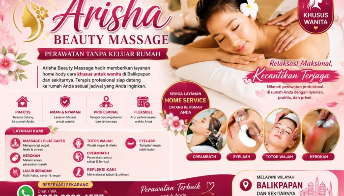 Arisha Beauty Massage, Perawatan Tanpa Keluar Rumah