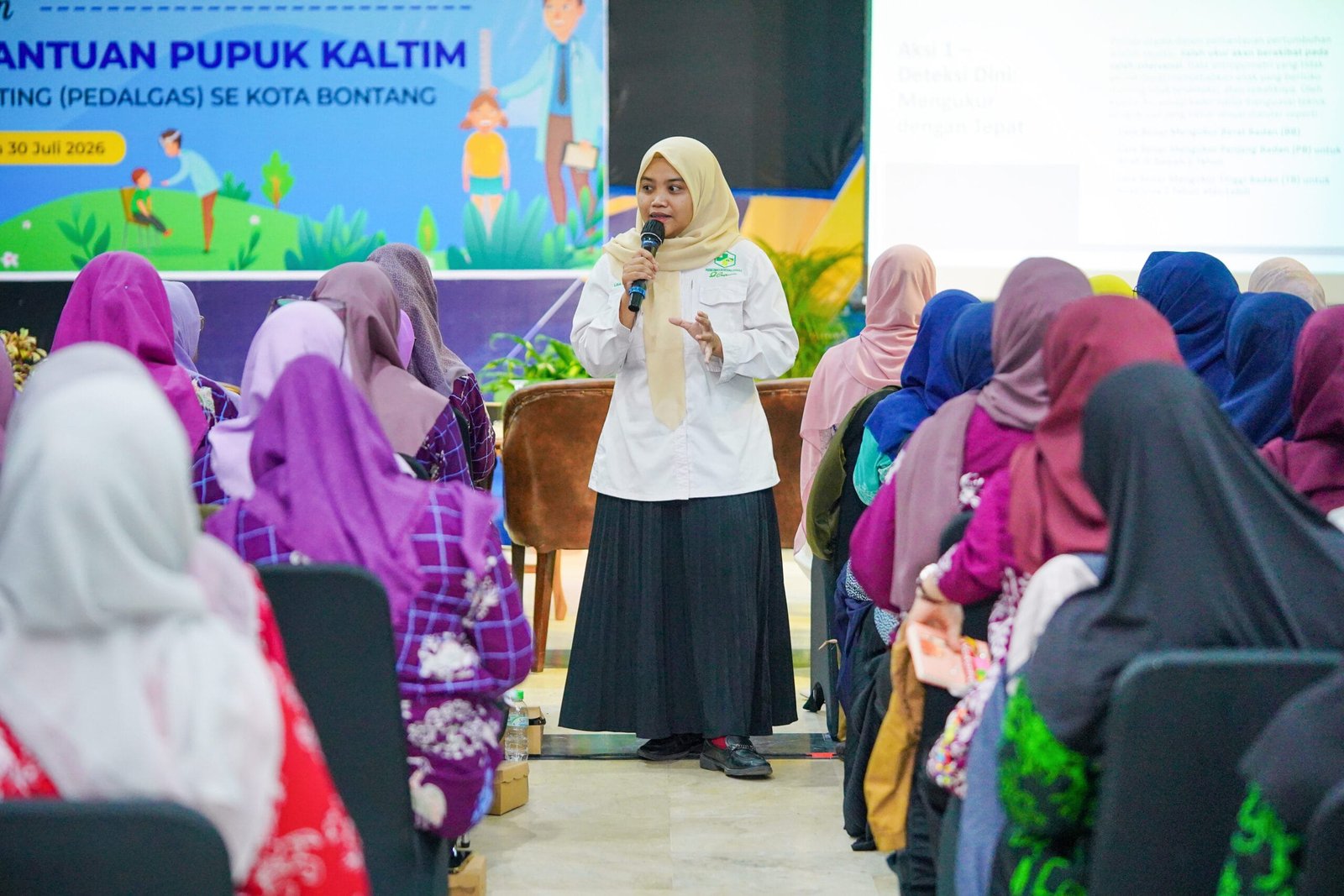 PT Pupuk Kalimantan Timur (Pupuk Kaltim) berkomitmen dalam mendorong peningkatan derajat kesehatan masyarakat melalui program Pencegahan dan Pengendalian Stunting (PEDALGAS). (FOTO: IST)