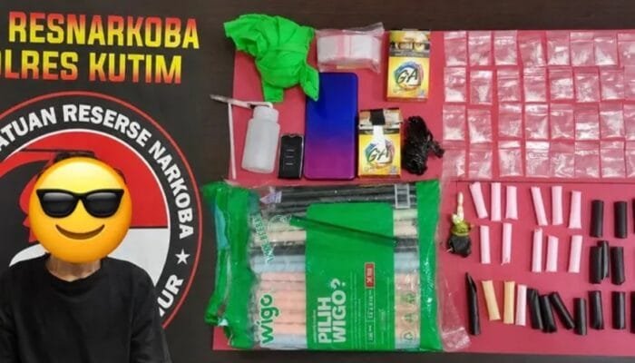 40 Paket Sabu 18,89 Gram Disita dari Pengedar di Sangatta, Disembunyikan di Bawah Batu dan Dapur Rumah