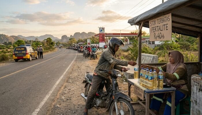 Pertalite Eceran di Pangkep Tembus Rp40 Ribu per Botol 1,5 Liter, Polisi Mulai Selidiki