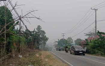 Kabut Asap Selimuti Teluk Pandan, Warga Diimbau Gunakan Masker
