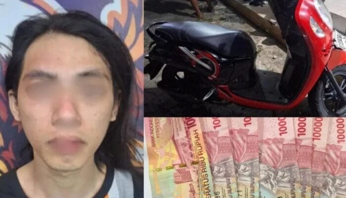 Tinggal di Rumah Teman, Pria di Samarinda Diduga Gondol Motor dan Uang Rp1,5 Juta
