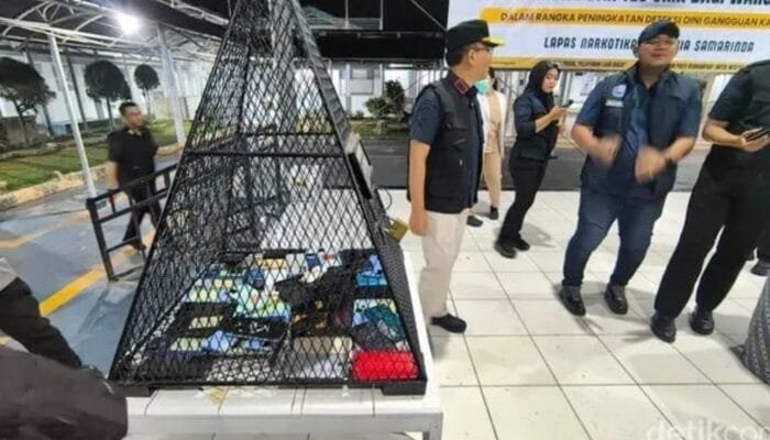 Razia Lapas Narkotika Samarinda Temukan 7 HP, Cutter hingga Benda Tajam