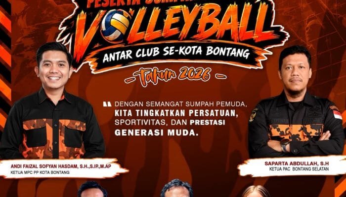48 Tim Voli se-Bontang Berebut Gelar Juara Turnamen Pemuda Pancasila