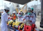 Simulasi kebocoran gas Badak LNG di Bontang