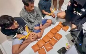 Tiga Pria Ditangkap, 12,5 Kg Sabu Disita dari Kamar Kos di Samarinda