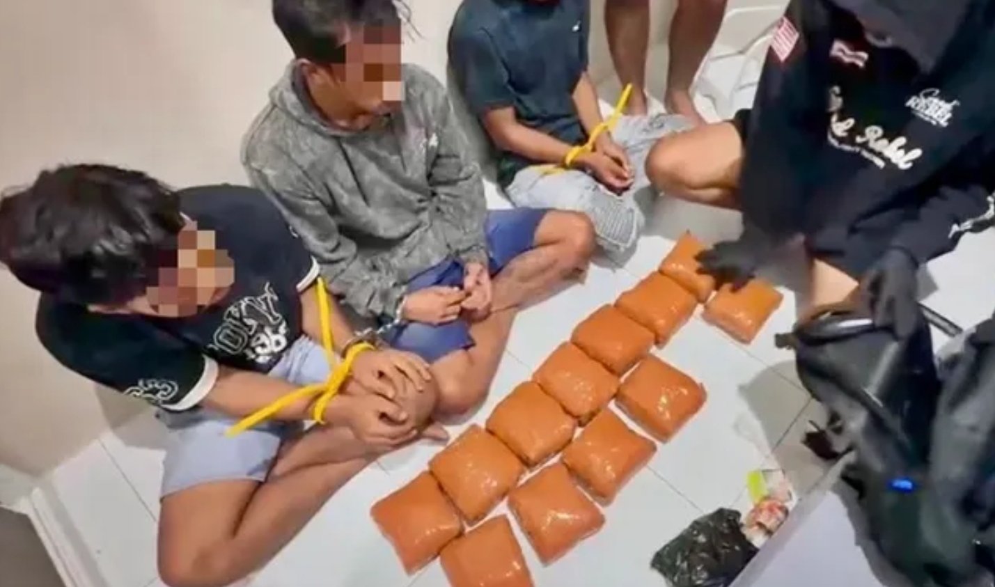 Tiga Pria Ditangkap, 12,5 Kg Sabu Disita dari Kamar Kos di Samarinda