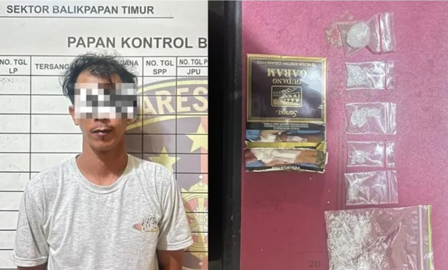 Polisi Temukan 6 Paket Sabu dalam Kotak Rokok di Dapur Rumah Warga Manggar