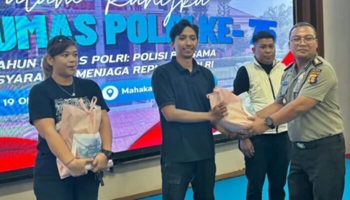 Polda Kaltim Gandeng Insan Pers Perkuat Kepedulian Sosial di HUT ke-75 Humas Polri