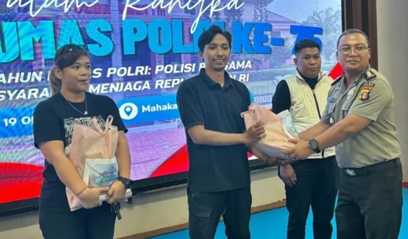 Polda Kaltim Gandeng Insan Pers Perkuat Kepedulian Sosial di HUT ke-75 Humas Polri