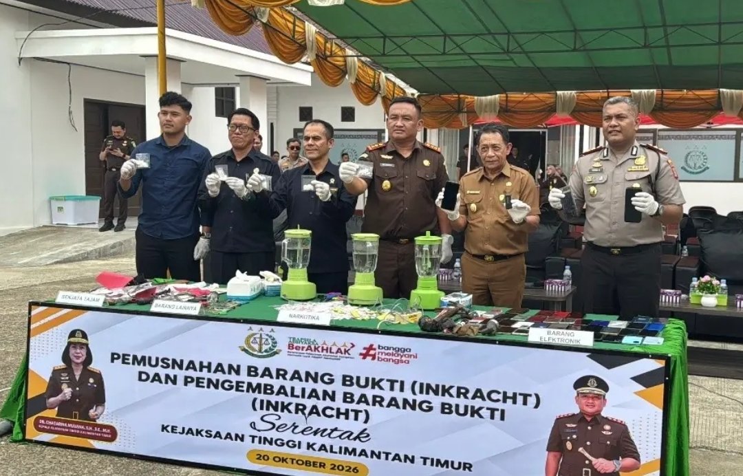 Kejari Kubar Musnahkan 306,68 Gram Sabu dan Barang Bukti dari 126 Perkara