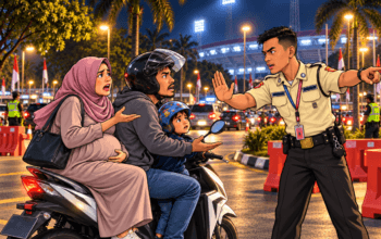 Oknum Sekuriti Pengamanan Sepak Bola di Bontang Diduga Bentak Ibu Hamil